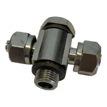 Billede af Luftstuds T-fitting m/banjo - G1/8" x 8mm