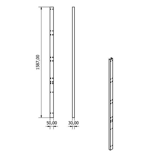 Billede af Bagstiver 1587x50x30 - Modulline