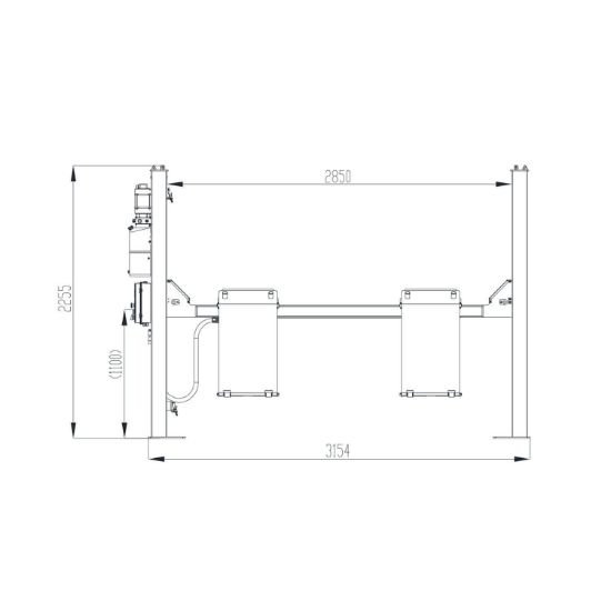 Billede af Deluxe 4 søjlet autolift - 4200 kg
