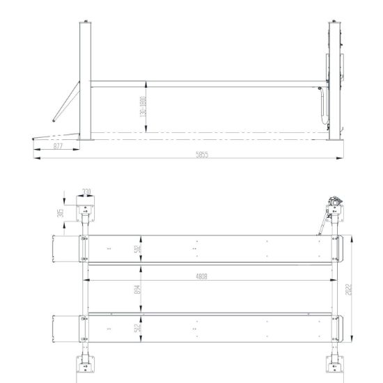 Billede af Deluxe 4 søjlet autolift - 4200 kg - lang