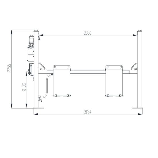 Billede af Deluxe 4 søjlet autolift - 4200 kg - lang