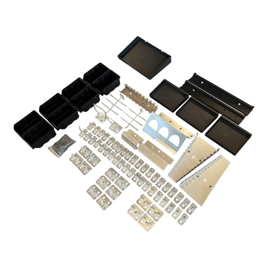 Billede af Krogsæt med 70 stk. til værkstedstavler 2 til 6 moduler  - Modulline