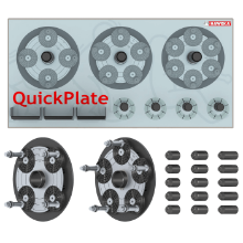 Billede af Haweka Quickplate V sæt 40mm - 4 & 5 huls inkl. vægophæng